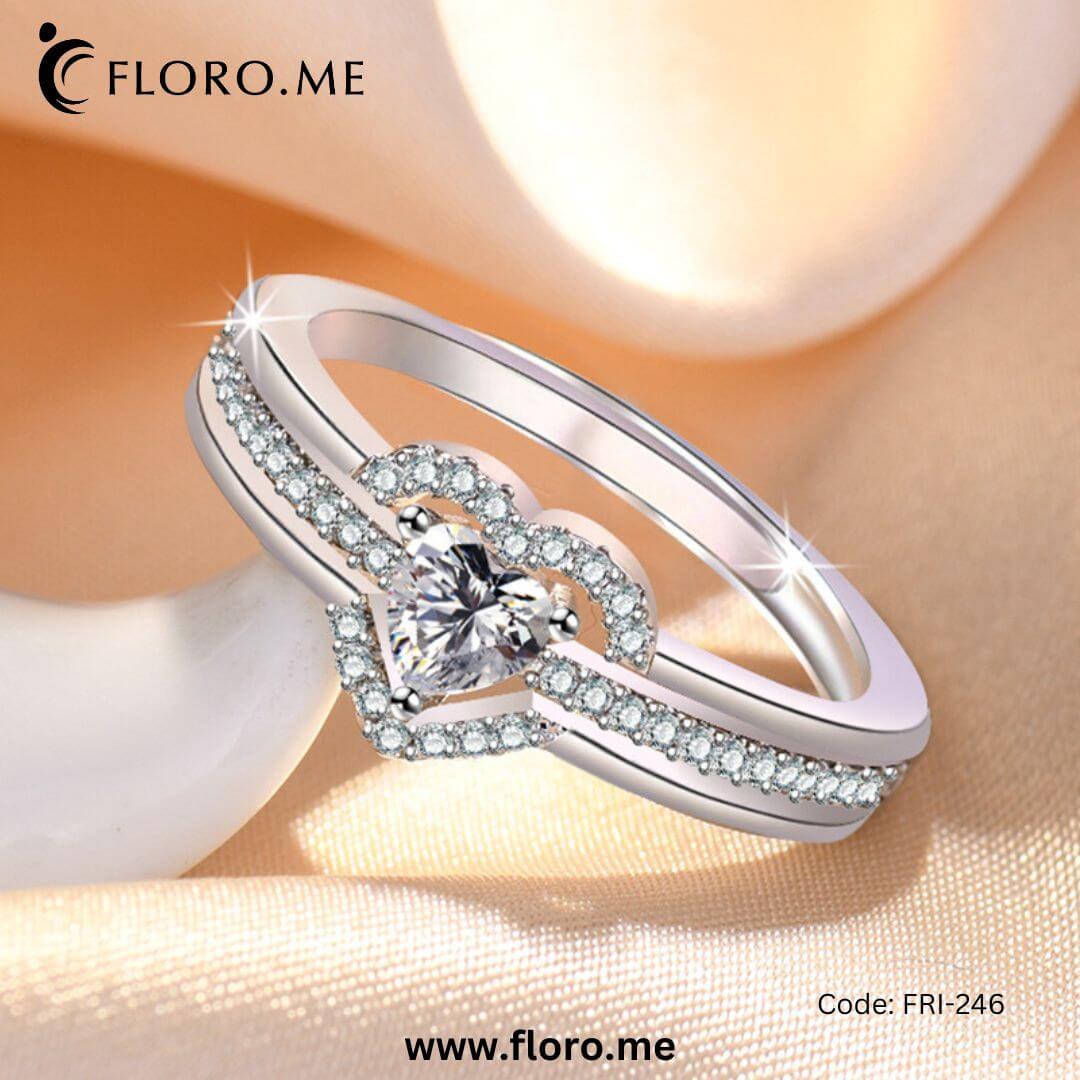 925 Sterling Silver Beautiful Rose Ring R01588